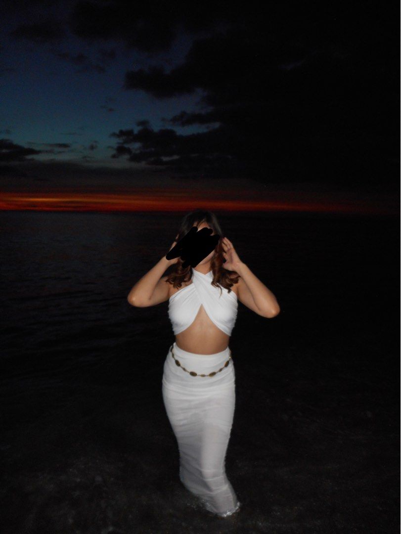White Halter Top and Skirt Set (Category: Sets or Coordinates) located in Manila. Submitted by nickaaa2000 (Listing ID 1430287231, Image 3). Description: White set coords! Belt not included For reference my height is 5’7 Medium frame Top is not padded , bought it from wear kim santiago S-medium frames For top alone 250 Skirt :300 For both : 430 .