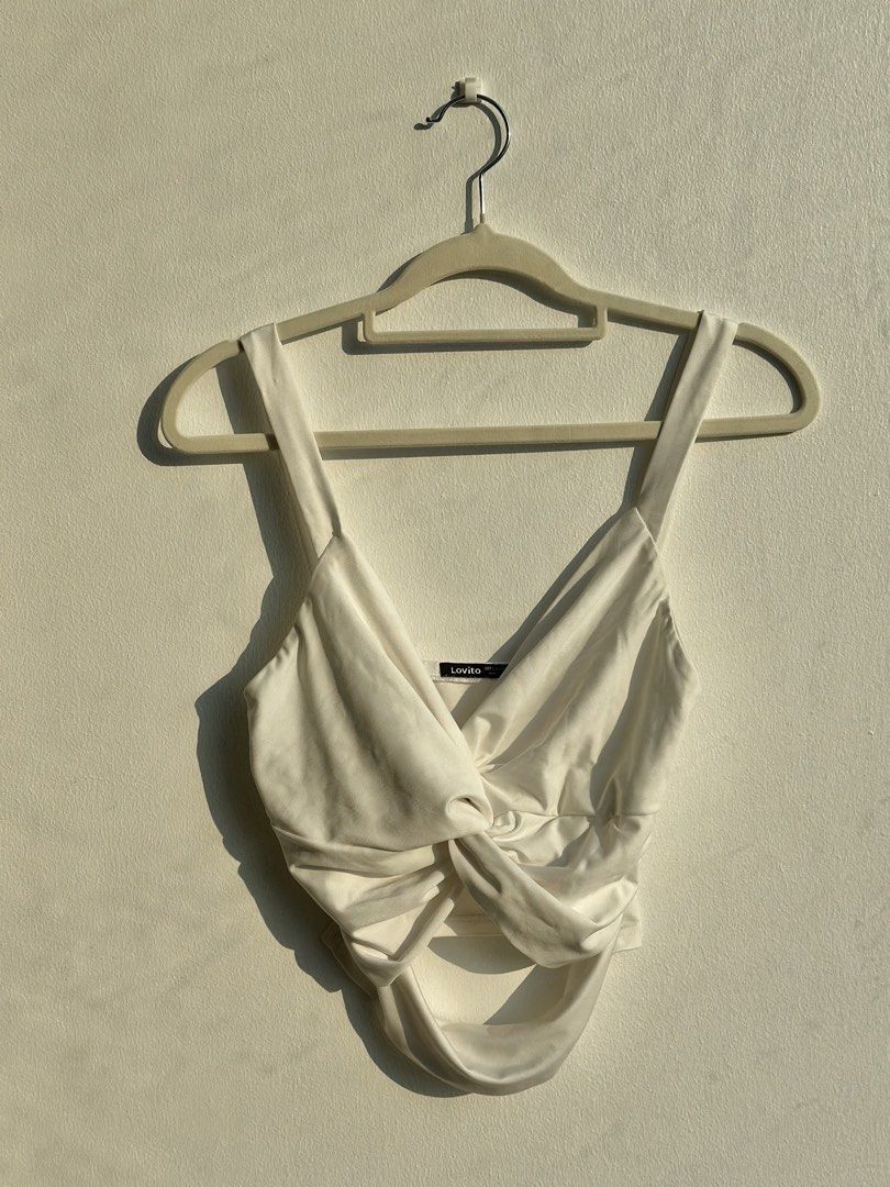 TAKE ALL! Women Clothes (Category: Sleeveless) located in Manila. Submitted by epicrabbit22 (Listing ID 1430305605, Image 2). Description: Take all for 300 only - Women's Clothes Bundle - Includes: blue ruffle top, white knotted top, white square-neck top, red halter top, and black mini dress with white trim - Size: S - Condition: Good - Variety of styles and colors.