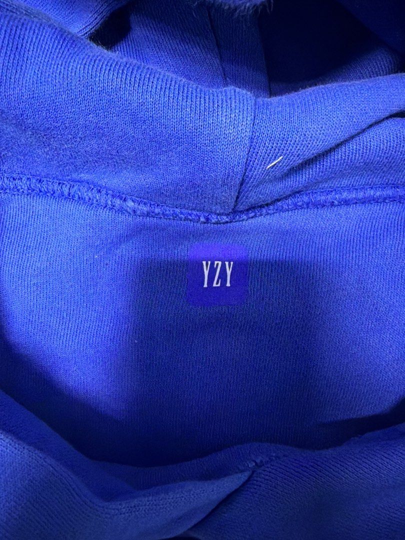 YZY x GAP Blue Hoodie (Category: Coats, Jackets and Outerwear) located in Quezon City. Submitted by shopsoph (Listing ID 1430342431, Image 3). Description: worn a few times, not really my style though.