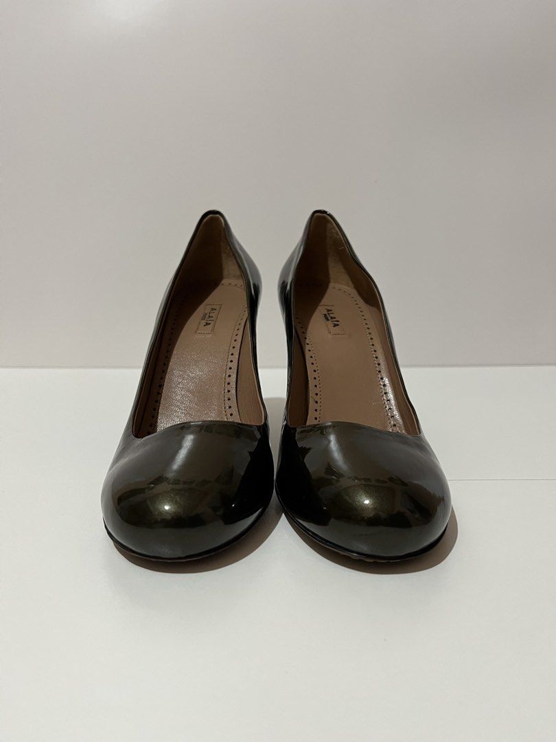 Alaia Paris Patent Leather Heels (Category: Heels) located in Manila. Submitted by excommunicado_ (Listing ID 1430518339, Image 2). Description: Alaia Patent Leather Heels Size 38.5 on tag Heel height - 3.5” Pair only No inclusions Excellent condition Flaw: minor signs of use (see pics for reference) Note: Feel free to ask questions before purchasing .