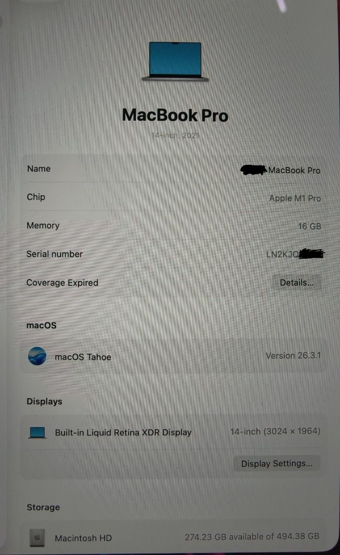 Apple MacBook Pro 14-inch (2021) M1 Pro420584080634685443