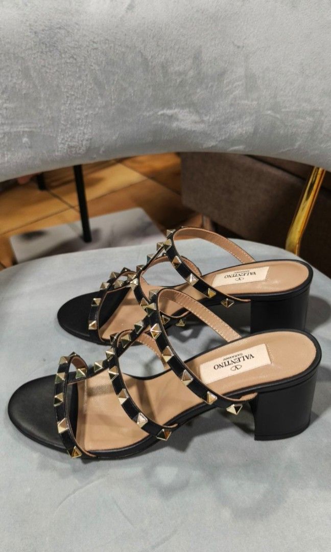 Authentic Valentino Garavani Studded Sandals (Category: Flats & Sandals) located in Itogon. Submitted by designerluxeshop (Listing ID 1430582690, Image 3). Description: pre-owned Valentino Garavani studded sandals with authenticity document, dustbag and box size 38, 💯% original, in good condition, shipping is free, message me if interested, delivery is by schedule discount is offered for cash buyer layaway is accepted 20% downpayment 80% balance