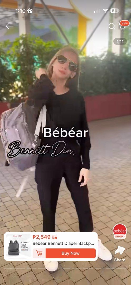 Bebear Diaper Bag (Category: Diaper Bags & Wetbags) located in Bulacan. Submitted by mommyjee (Listing ID 1430557846, Image 3). Description: used twice only. rfs: di na nagagamit po.