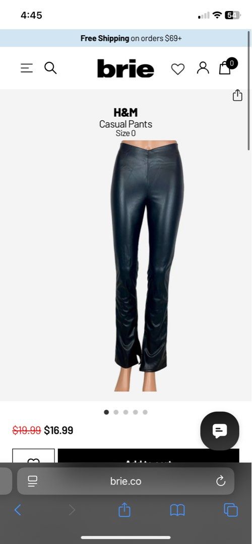 Black H&M Leather Flare Boot Cut Pants (Category: Other Bottoms) located in Pasay City. Submitted by lovedby.mmm (Listing ID 1430494056, Image 3). Description: ۶ৎ 39 inches in length, 12 inches in width ۶ৎ xs on tag ۶ৎ lightweight leather fabric ۶ৎ v shaped waist band w/ slits at the bottom ۶ৎ slight flaw seen on slide 4 · · ─ ·ʚɞ· ─ · · ۶ৎ mop: gcash ۶ৎ mod: same day delivery (lalamove/grab) tags: brandy melville isa the label hollister h&m miu 
