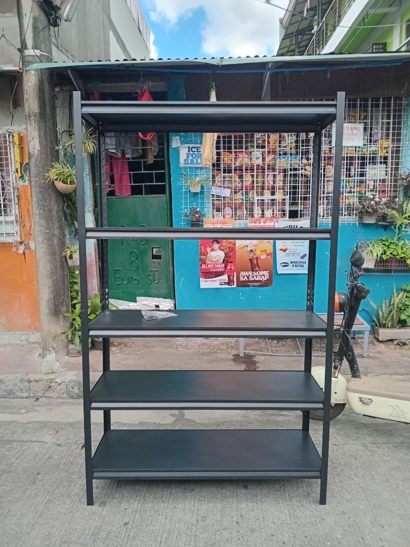 Black Metal Shelf (Category: Storage Boxes & Baskets) located in Marikina City. Submitted by benjieremo75339 (Listing ID 1430422295, Image 3). Description: storage rack organiser heavy duty brand new all metal rack from stand framing and shelves Boltless rack easy to assemble double stand brand new Dimensions 200x120x40 cm open for bulk order message me for order .