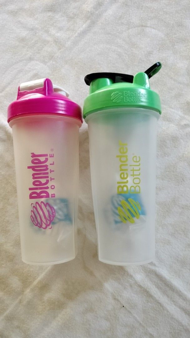 Bundle Two Blender Bottle Shaker Big - Rarely used (Category: Water Bottles & Tumblers) located in Caloocan City. Submitted by beyondfundraising (Listing ID 1430523079, Image 2). Description: Kindly message to avoid conflicts. thanks :) RFS: Fundraising for Mission Work. Set of two Blender Bottles. Includes two shaker bottles with lids and mixing balls. One bottle has a pink lid, the other has a green lid. Both bottles are white with the Blender 
