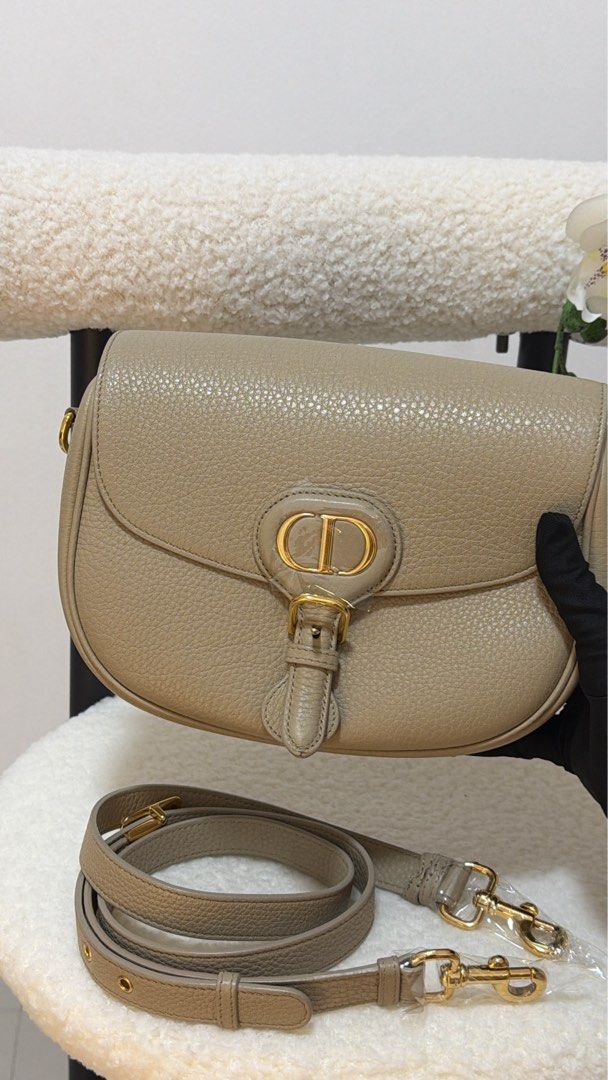 Onhand Dior CD Bobby Medium in Grained Beige Calfskin (Category: Luxury Bags & Wallets) located in Taguig. Submitted by lulevitabags (Listing ID 1430403008, Image 2). Description: Good condition ❤️ Bag and Strap only Can free Legit grails.