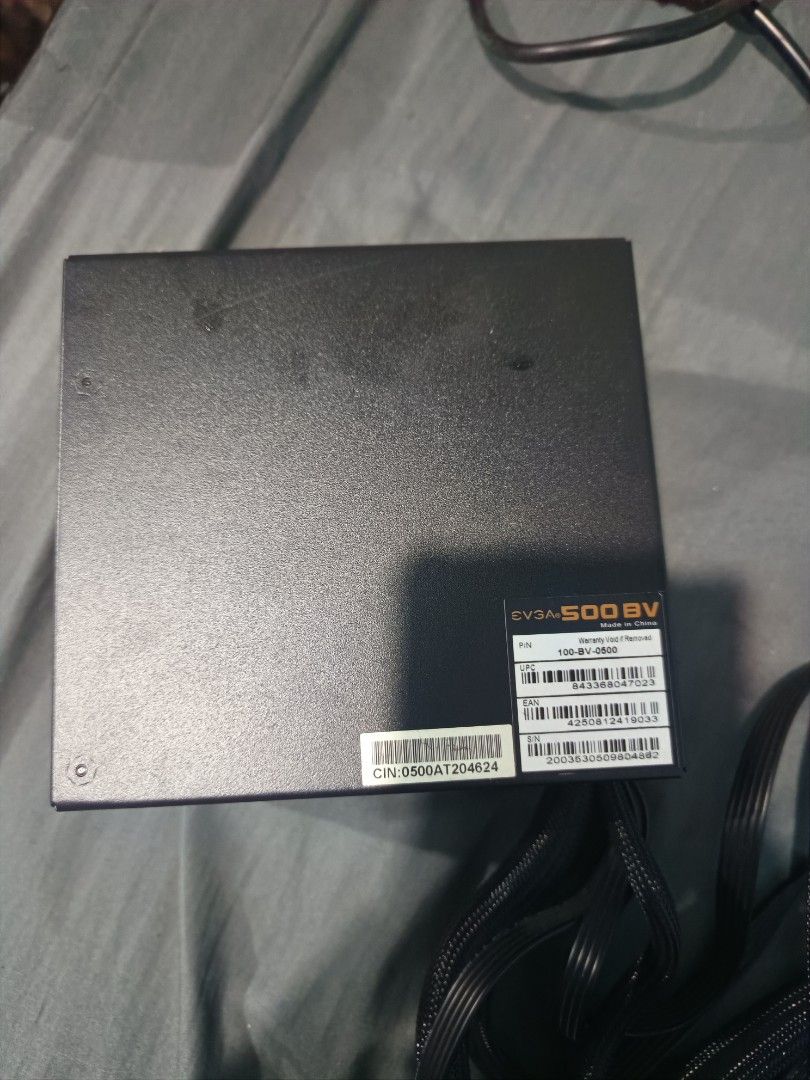 EVGA 500 BV 500W Bronze Power Supply (Category: Computer Parts) located in Manila. Submitted by chrisgayoma (Listing ID 1430589505, Image 3). Description: EVGA 500W PSU Bought from orange app 2020 RFS: upgraded price negotiable .