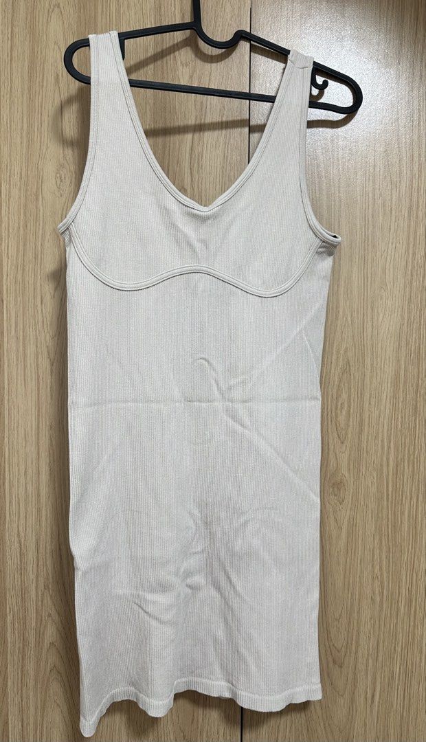 Forever21 Cream Bodycon Dress (Category: Sleeveless) located in Manila. Submitted by gpreloved2026 (Listing ID 1430445770, Image 1). Description: Shipping c/o buyer No return, no exchange .