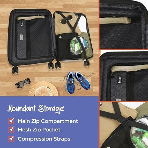 FUL Rick and Morty 22.5 Inch Carry-On Luggage, Hardshell Rolling ...