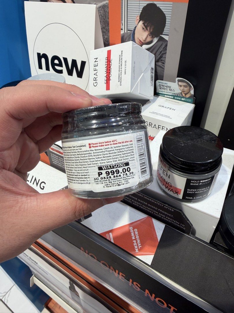 Grafen One Step Matte Wax & Neat Water Pomade Bundle (Category: Hair) located in Malabon City. Submitted by immaneedspace (Listing ID 1430166673, Image 3). Description: RFS: extras.
