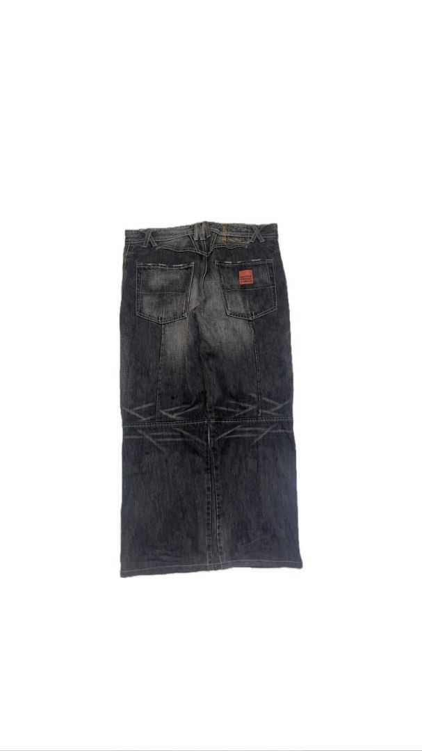 Grail Vintage Marithe Francois Girbaud (M+FG) black washed pants (Category: Jeans) located in Davao. Submitted by swagplug (Listing ID 1430470405, Image 2). Description: Rare find VIntage Baggy Marithe Francois Girbaud 34x40 Button Fly Hard and Crispy Denim Pants Excellent Condition and no issue message me for more details JNCO, rocawear, sean john, phat farm, Y2k.