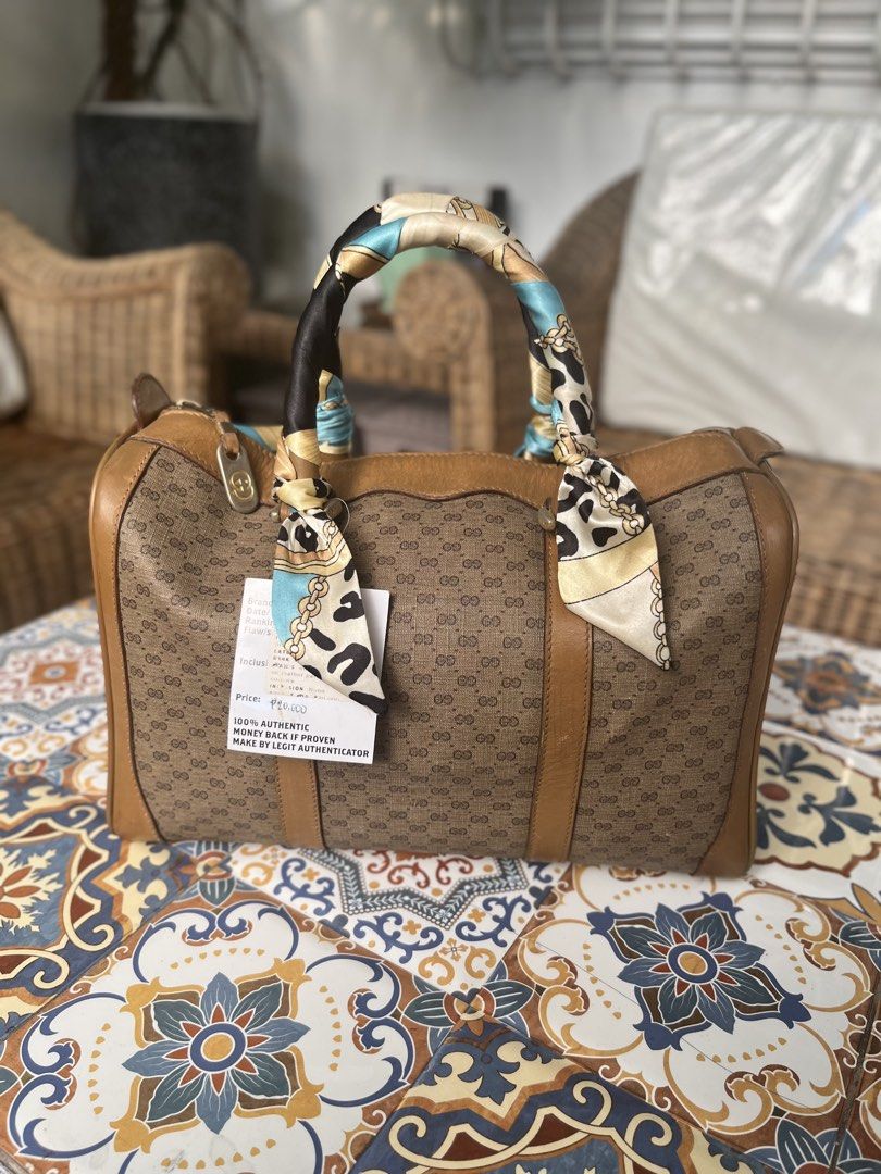 Gucc Vintage Boston Pvc brown (Category: Luxury Bags & Wallets) located in Manila. Submitted by enchongchong (Listing ID 1430491829, Image 1). Description: Pm for details.