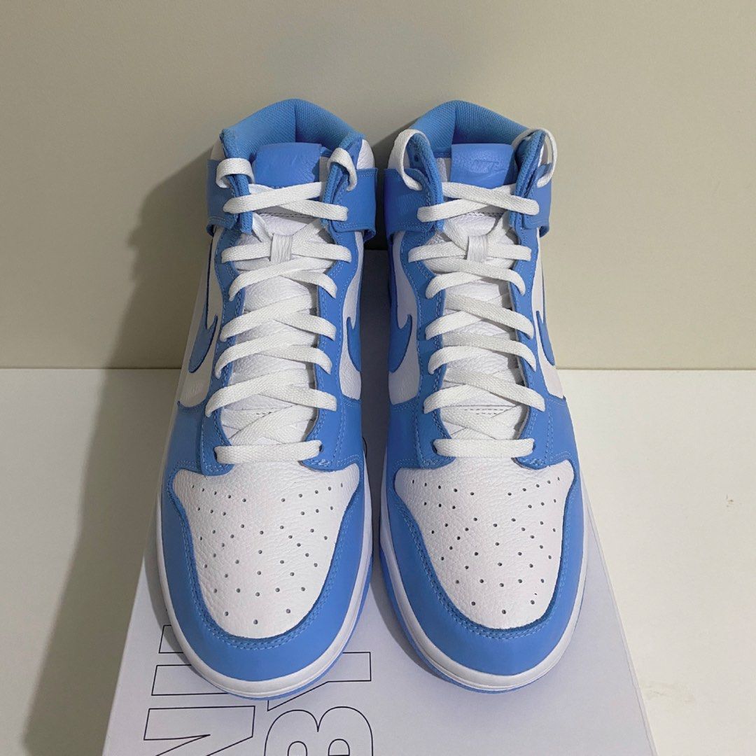 Nike Dunk High 'UNC' (Category: Sneakers) located in Taguig. Submitted by solesp0t (Listing ID 1430478502, Image 3). Description: 👟 Nike Dunk High ‘UNC’ (By You) 📏 Size: 11.5 US Men’s ✨ Condition: Used Twice | VNDS 💎 Pair Profile: Clean UNC Colorway | Classic High 📦 Inclusions: Original Box + OG UNC Blue Laces 🟥 Original Price: ₱8,995 🟩 Now Only: ₱4,995‼️ 📅 Limited-Time Offer 💥 STEAL DEAL ALERT! 💬 Price is Negotiable – Let’s Talk! 📍 Mee