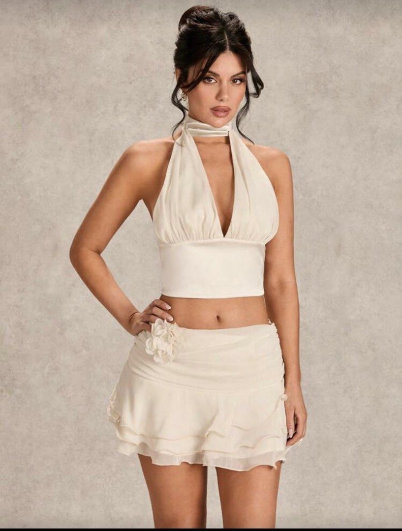 Halter top Set Coordinates Skirt (Category: Sets or Coordinates) located in Caloocan City. Submitted by declutterr.clothes (Listing ID 1430566410, Image 2). Description: can fit size xs- semi med brand new with pouch can lalamove same day onhand .