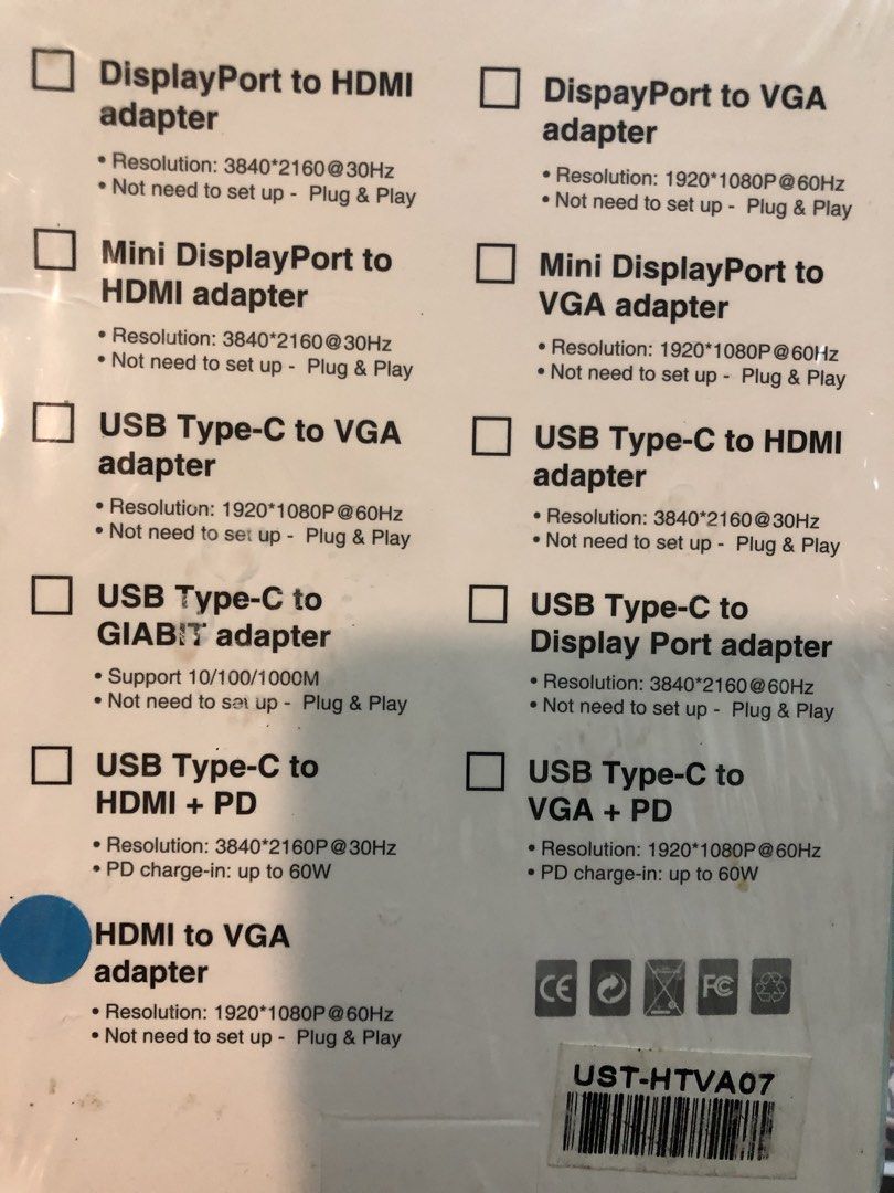 HDMI to VGA Adapter (Category: Cables & Adaptors) located in Makati City. Submitted by pinkbeestuff (Listing ID 1430458318, Image 2). Description: hndi na po sealed, opened to check if working.