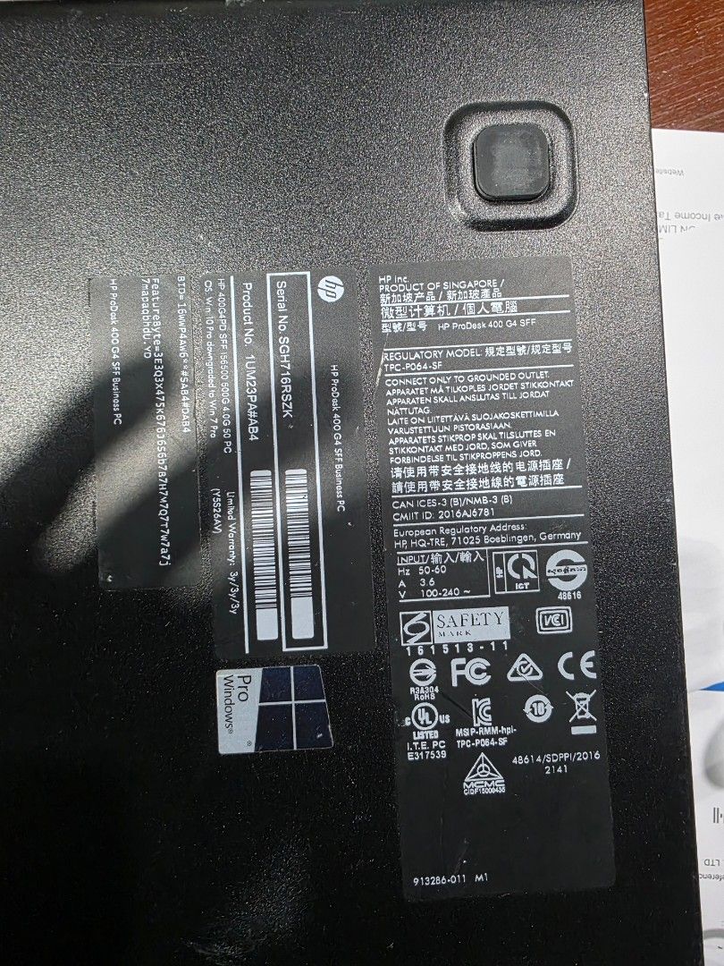 HP PRODESK 400 G4 SFF420495541498685442