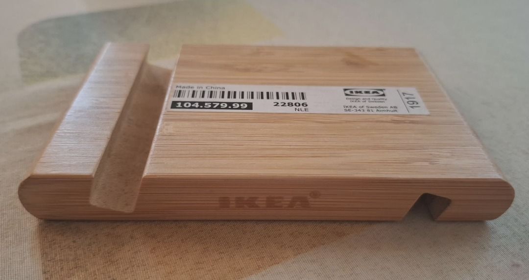 IKEA Bamboo Phone Stand (Category: Mounts & Holders) located in Quezon City. Submitted by m_decluttering_sale (Listing ID 1430476680, Image 1). Description: IKEA Bamboo Phone Stand – Never Used Original IKEA bamboo phone stand in excellent condition. Perfect for hands-free viewing, video calls, online classes, or watching your favorite shows. ✔ Never used ✔ Original IKEA product ✔ Made of sturdy bamboo wood ✔ Compact, lightweight, and durable ✔ F