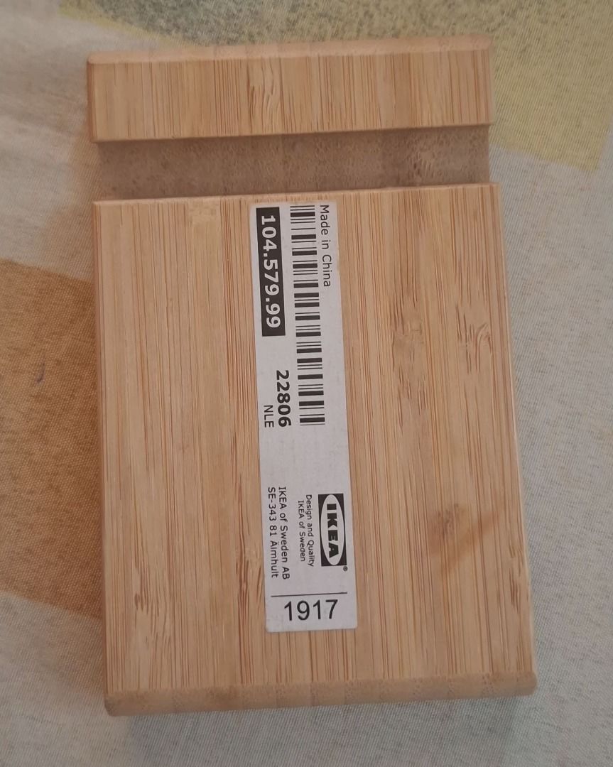 IKEA Bamboo Phone Stand (Category: Mounts & Holders) located in Quezon City. Submitted by m_decluttering_sale (Listing ID 1430476680, Image 2). Description: IKEA Bamboo Phone Stand – Never Used Original IKEA bamboo phone stand in excellent condition. Perfect for hands-free viewing, video calls, online classes, or watching your favorite shows. ✔ Never used ✔ Original IKEA product ✔ Made of sturdy bamboo wood ✔ Compact, lightweight, and durable ✔ F