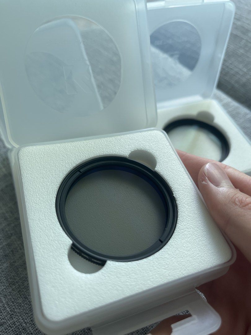K and F Filters (Category: Lens & Kits) located in Manila. Submitted by lodburger (Listing ID 1430402587, Image 2). Description: K and F : ALL 49mm CPL, Variable Starlight 4-8, Black diffusion filter 1/4.