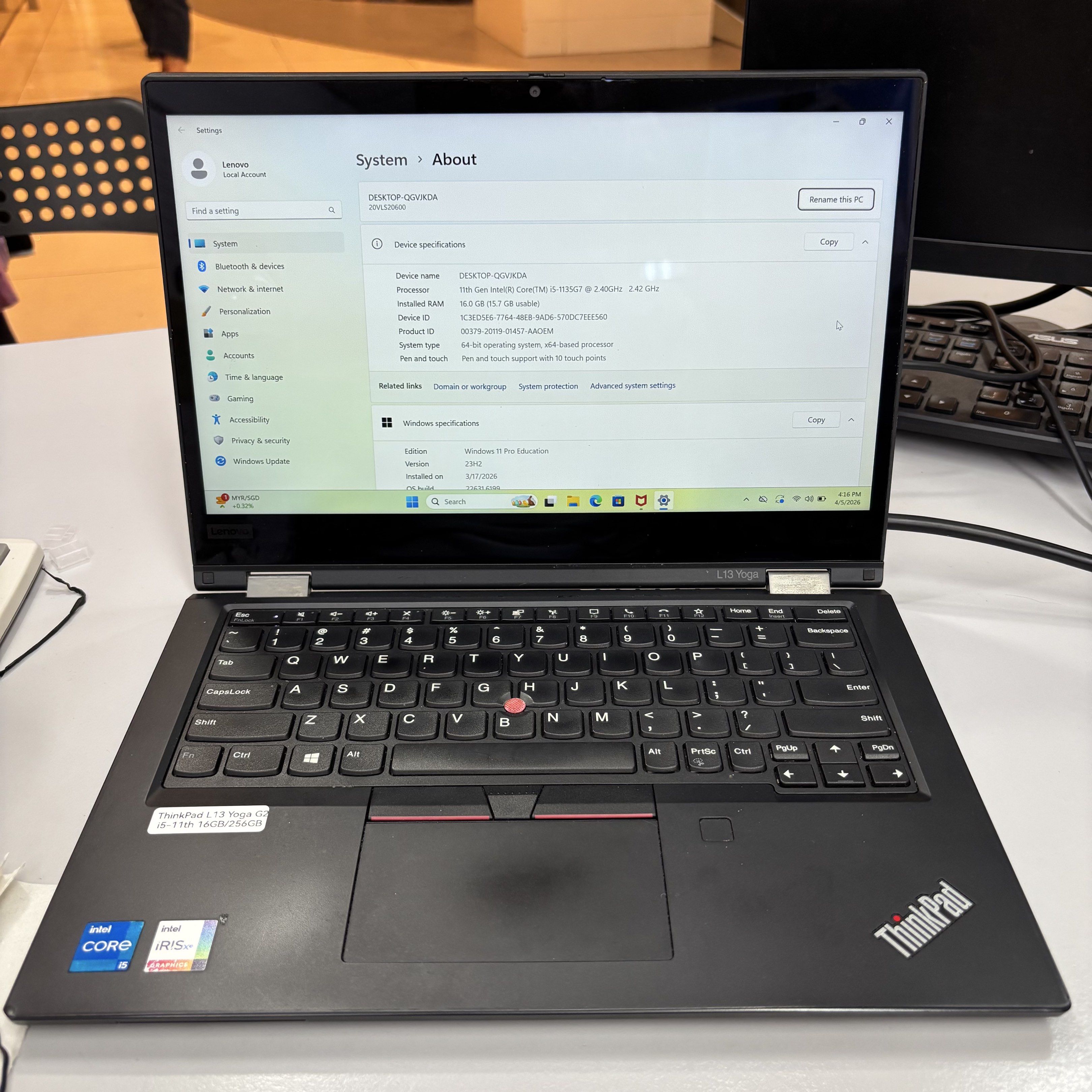 Lenovo ThinkPad L13 Yoga Gen 2 Laptop420580854774507521