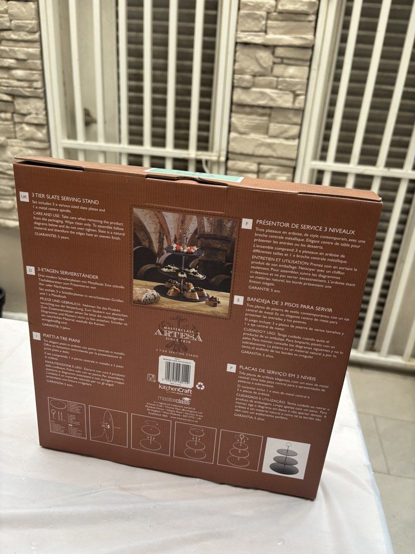 Masterclass 3 Tier Slate Serving Stand (Category: Other Kitchenware & Tableware) located in Manila. Submitted by morimarche (Listing ID 1430464360, Image 2). Description: ✔️ Lightly used ✔️ With box ✔️ No issues Minimalist and elegant—perfect for grazing tables or events. 💡 Good as new without full retail price .