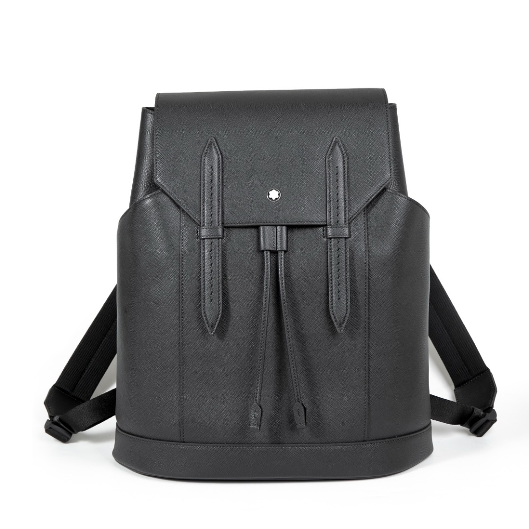 montblanc Medium Backpack in Sartorial Leather, Luxury, Bags & Wallets ...