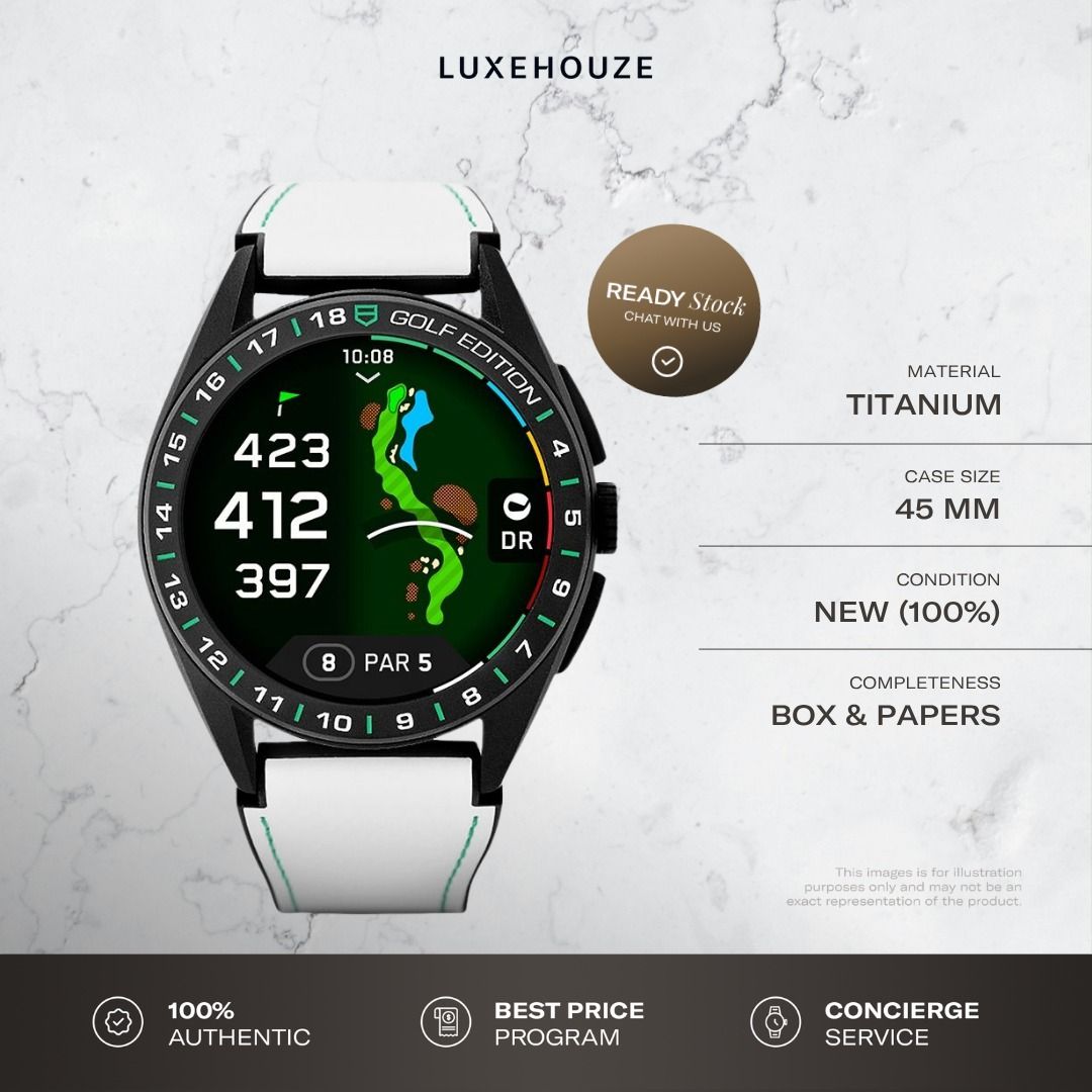 New 2026 Tag Heuer Connected Calibre E5 Golf Edition SBT8A81.EB0335 Black (Category: Watches) located in Singapore. Submitted by luxehouze (Listing ID 1422155715, Image 1). Description: READY FOR EXTRA DEALS? Join our Community for special offers and latest arrivals! //bit.ly/LHWatchesSG Luxehouze is your trusted marketplace to buy and sell luxury goods. Luxehouze SG Pte Ltd is a licensed luxury goods marketplace and regulated dealer. WHY US? 100