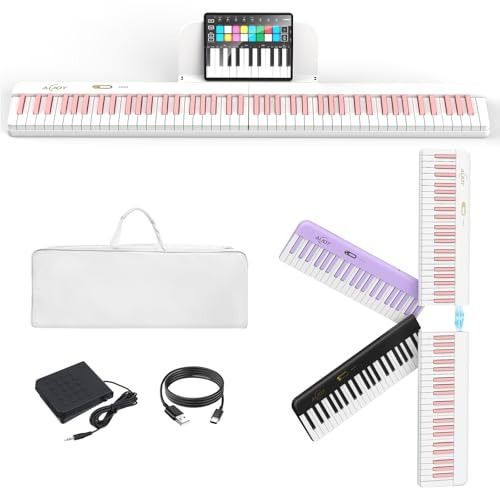 Pink Keyboard Piano 88 Key, Hobbies & Toys, Musical Instruments on ...