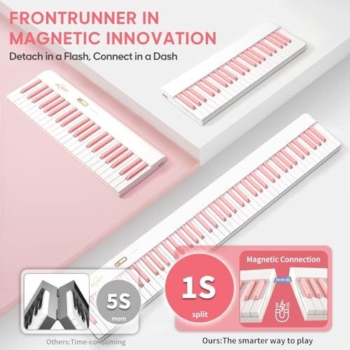 Pink Keyboard Piano 88 Key, Hobbies & Toys, Musical Instruments on ...