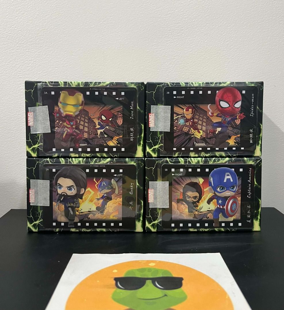 POP MART | MARVEL PHOTO FRAME SERIES (Category: Western Merchandise) located in Calamba. Submitted by tortoyscollectibles (Listing ID 1430484756, Image 1). Description: 🚨POP MART WALL DIBS🚨 MARVEL PHOTO FRAME SERIES: Iron Man + Spider-Man set - 1500 Bucky + Captain America set - 1300 WYSIWYG. All sealed foils 💸Payment via Gcash 💸First to pay (no long reservations).
