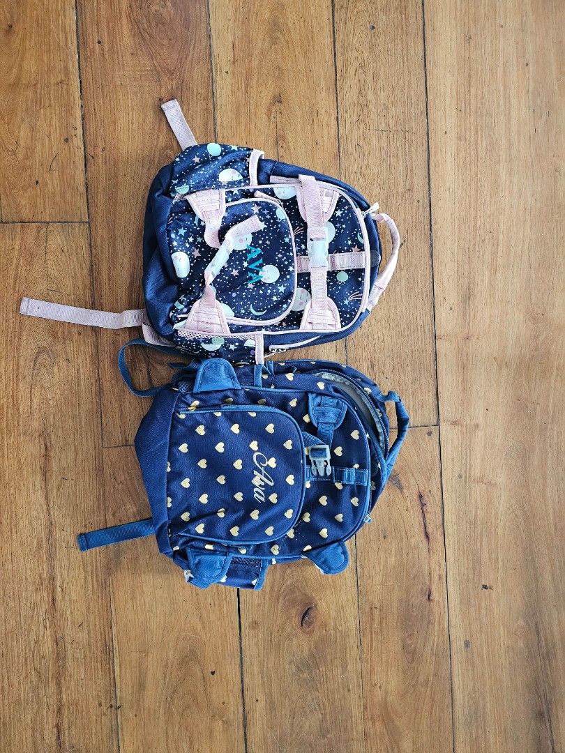 POTTERY BARN BACKPACKS (Category: Babies & Kids Fashion) located in Makati City. Submitted by silverturtle_299e1b (Listing ID 1430455782, Image 1). Description: 2 pottery barn backpacks all zippers buckles working selling as is needs cleaning but has no damage even inside embroidered name is Ava .