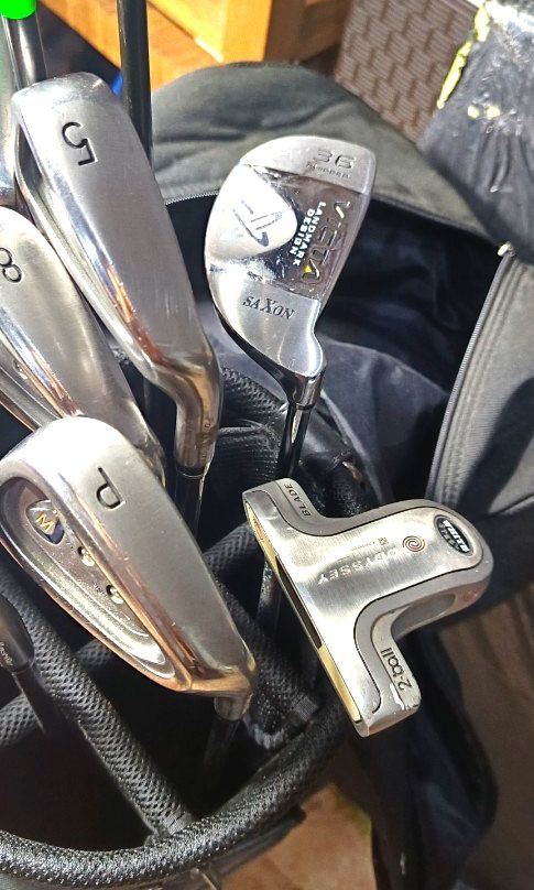 Powerbilt Momentum XP golf set (Category: Golf) located in Manila. Submitted by yeonmei5614747 (Listing ID 1429290402, Image 3). Description: - Momentum XP golf set - Includes irons, ut, putter, chipper, driver - Comes with a Dunlop golf bag - Suitable for various skill levels RFlex , RH.. graphite shaft..