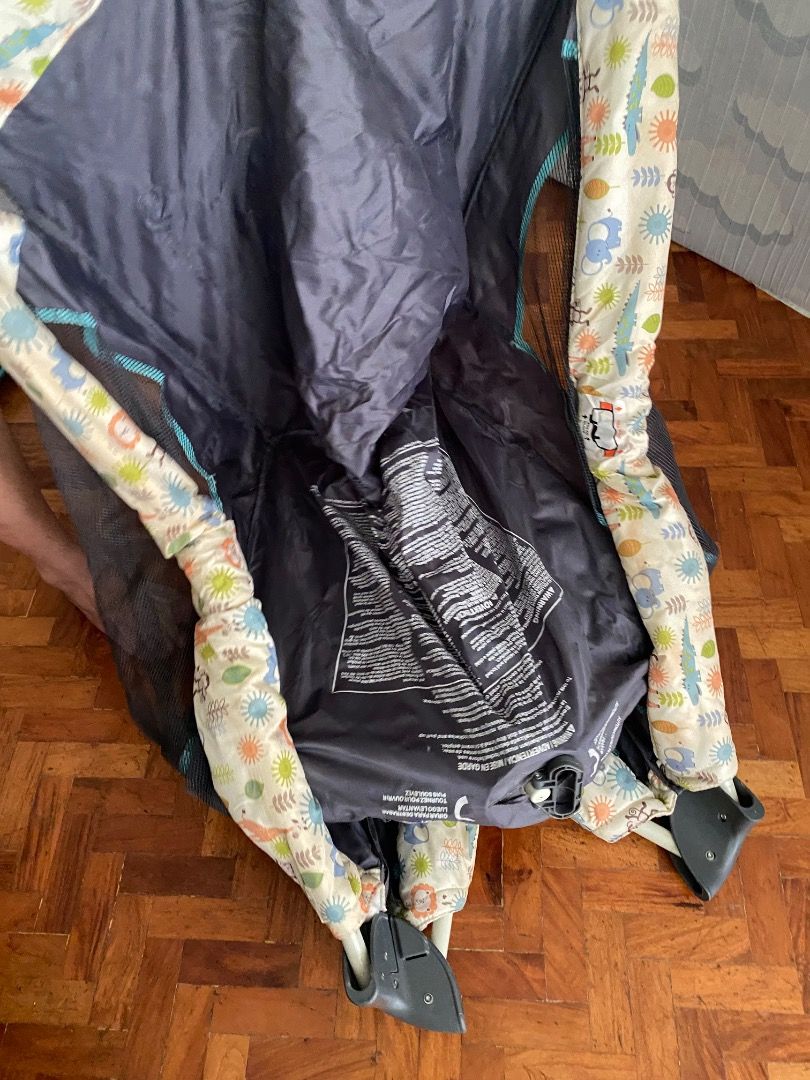 Preloved Apruva Co Sleeper Playpen (Category: Cots & Cribs) located in Caloocan City. Submitted by brightmoon-89de (Listing ID 1430431370, Image 3). Description: Bought for 4k+ in SM Good condition po, hindi po masyadong nagamit and natambak lang. honest issue: nasira ung handle sa stopper sa isang wheel, but still very functional. i can send video po. missing din po ung strap for wrapping the playpen around a bed.