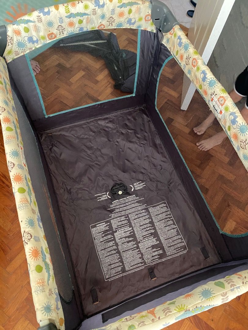 Preloved Apruva Co Sleeper Playpen (Category: Cots & Cribs) located in Caloocan City. Submitted by brightmoon-89de (Listing ID 1430431370, Image 1). Description: Bought for 4k+ in SM Good condition po, hindi po masyadong nagamit and natambak lang. honest issue: nasira ung handle sa stopper sa isang wheel, but still very functional. i can send video po. missing din po ung strap for wrapping the playpen around a bed.