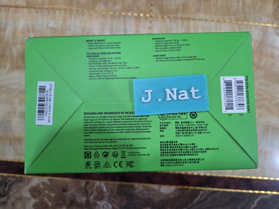 Razer BlackShark V2 X Multi-Platform Headset (Category: Headphones & Headsets) located in Manila. Submitted by cleverturtle_e296d1 (Listing ID 1430499483, Image 3). Description: New Sealed.