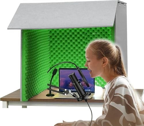 Sound Proof Box Microphone Isolation Booth Cube, Portable Vocal ...