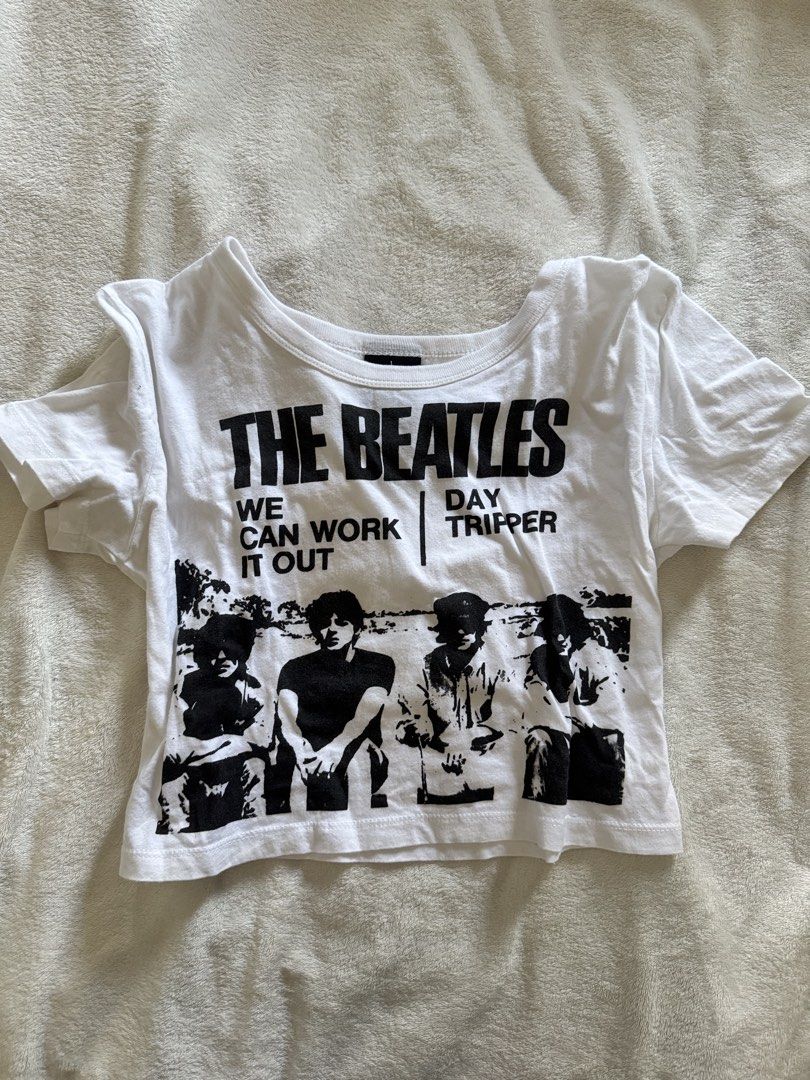 The Beatles Cropped Baby Tee (Category: Shirts) located in Quezon City. Submitted by chrollo7 (Listing ID 1430442857, Image 1). Description: Size: US Small Condition: Worn once.