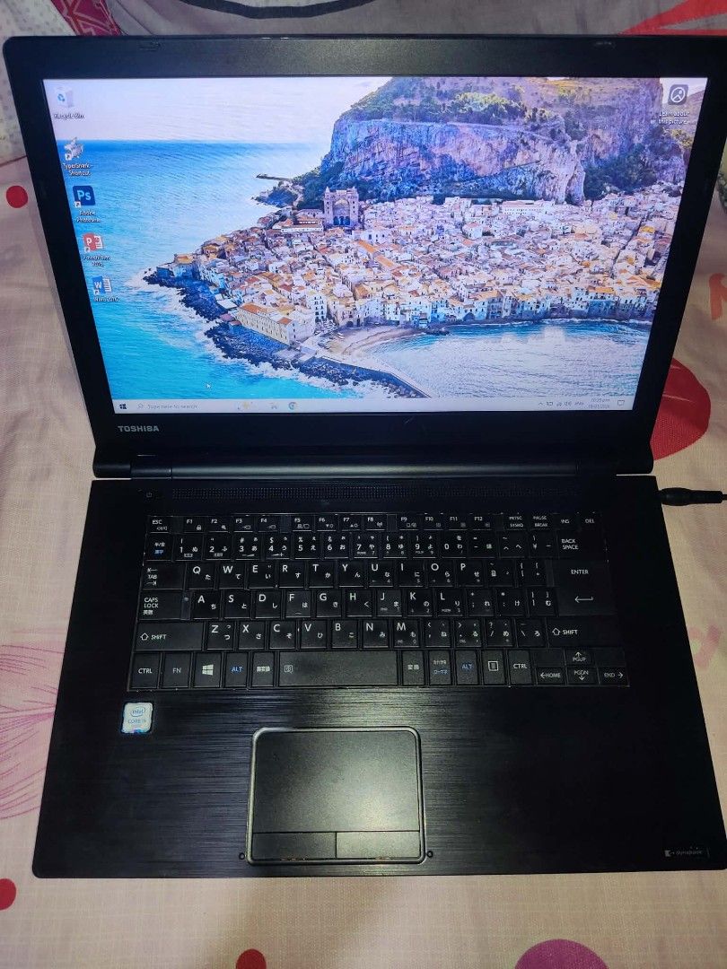 Toshiba Laptop (Category: Laptops & Notebooks) located in Quezon City. Submitted by voltcloud17 (Listing ID 1430466388, Image 1). Description: i5 6th gen 8gb ram 168gb ssd intel hd graphics 520 15 inches working speaker, Bluetooth, wifi issue: weak battery windows 10pro ms office installed. photoshop.