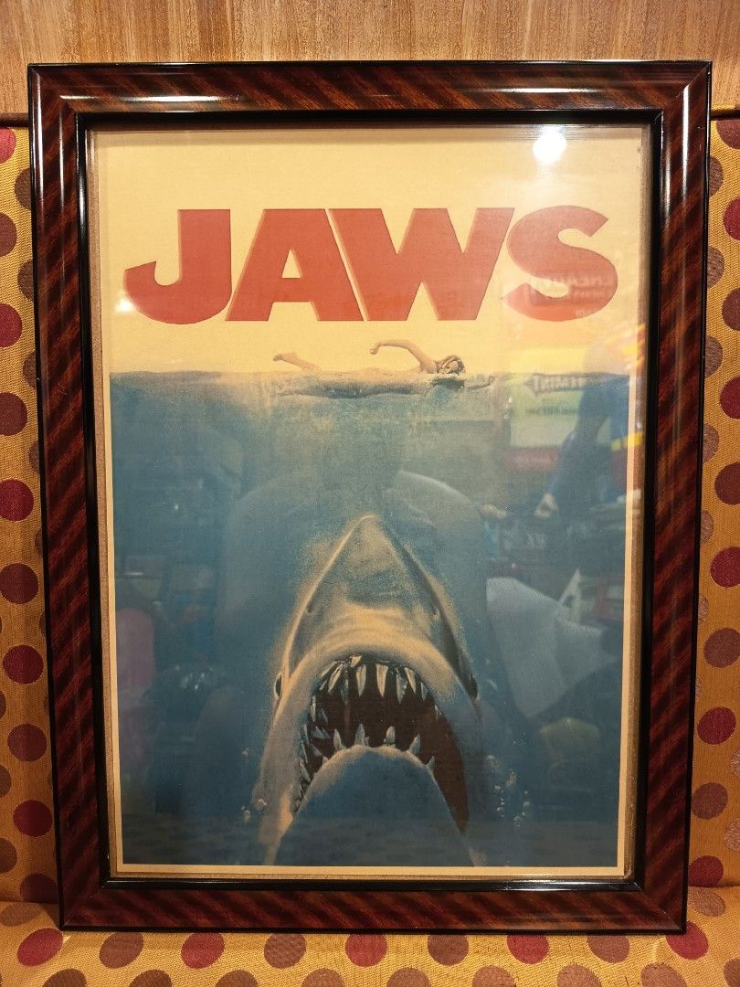 Vintage Retro JAWS Framed Poster Artwork (Category: Wall Decor) located in Makati City. Submitted by taditzantiqueandvintagestore (Listing ID 1430518360, Image 1). Description: Vintage Retro JAWS Framed Poster Artwork • Wooden & Glass Frame • 19" inches by 14" inches • Great Addition to your ManCave or GameRoom 880.00 pesos Each only Text or Call : ZeroNine22..Five33TwoThree45.. Makati Area : .
