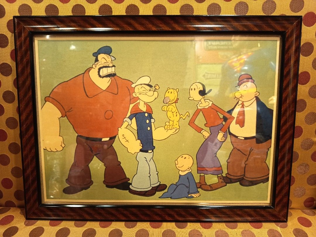 Vintage Retro Popeye Framed Poster Artwork #3 (Category: Vintage Collectibles) located in Makati City. Submitted by taditzantiqueandvintagestore (Listing ID 1430540194, Image 1). Description: Vintage Retro Popeye Framed Poster Artwork #3 • Wooden & Glass Frame • 19" inches by 14" inches • Great Addition to your ManCave or GameRoom 880.00 pesos Each only Text or Call : ZeroNine22..Five33TwoThree45.. Makati Area :.