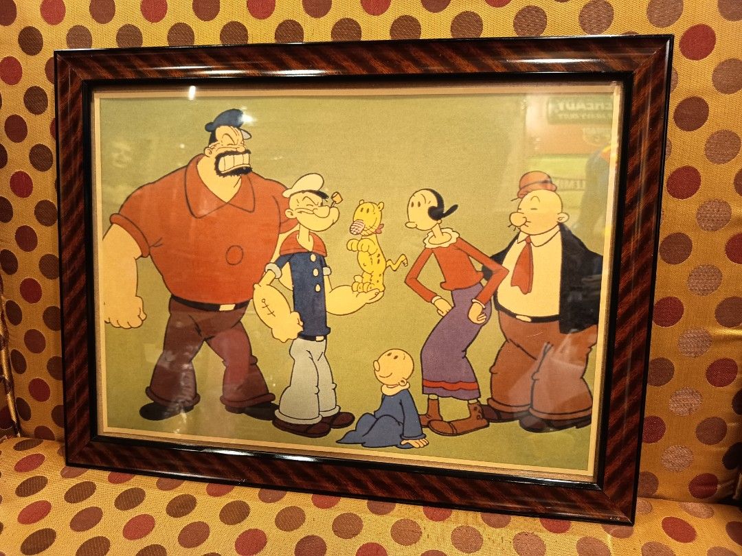 Vintage Retro Popeye Framed Poster Artwork #3 (Category: Vintage Collectibles) located in Makati City. Submitted by taditzantiqueandvintagestore (Listing ID 1430540194, Image 3). Description: Vintage Retro Popeye Framed Poster Artwork #3 • Wooden & Glass Frame • 19" inches by 14" inches • Great Addition to your ManCave or GameRoom 880.00 pesos Each only Text or Call : ZeroNine22..Five33TwoThree45.. Makati Area :.
