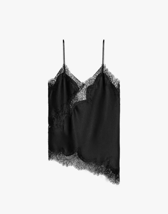 Zara Lace Camisole Top (Category: Sleeveless) located in Manila. Submitted by mdc.25 (Listing ID 1430571959, Image 1). Description: Zara black Lace camisole top Size: XS Only used ONCE DM if sure buyer What you see is what you get - Spaghetti straps - Fabric: Smooth, likely satin-like ⛔️ No Return/Exchange ✅ MODE OF PAYMENT GCASH BANK TRANSFER DM to purchase/photos/details/inquiries Thank you! .