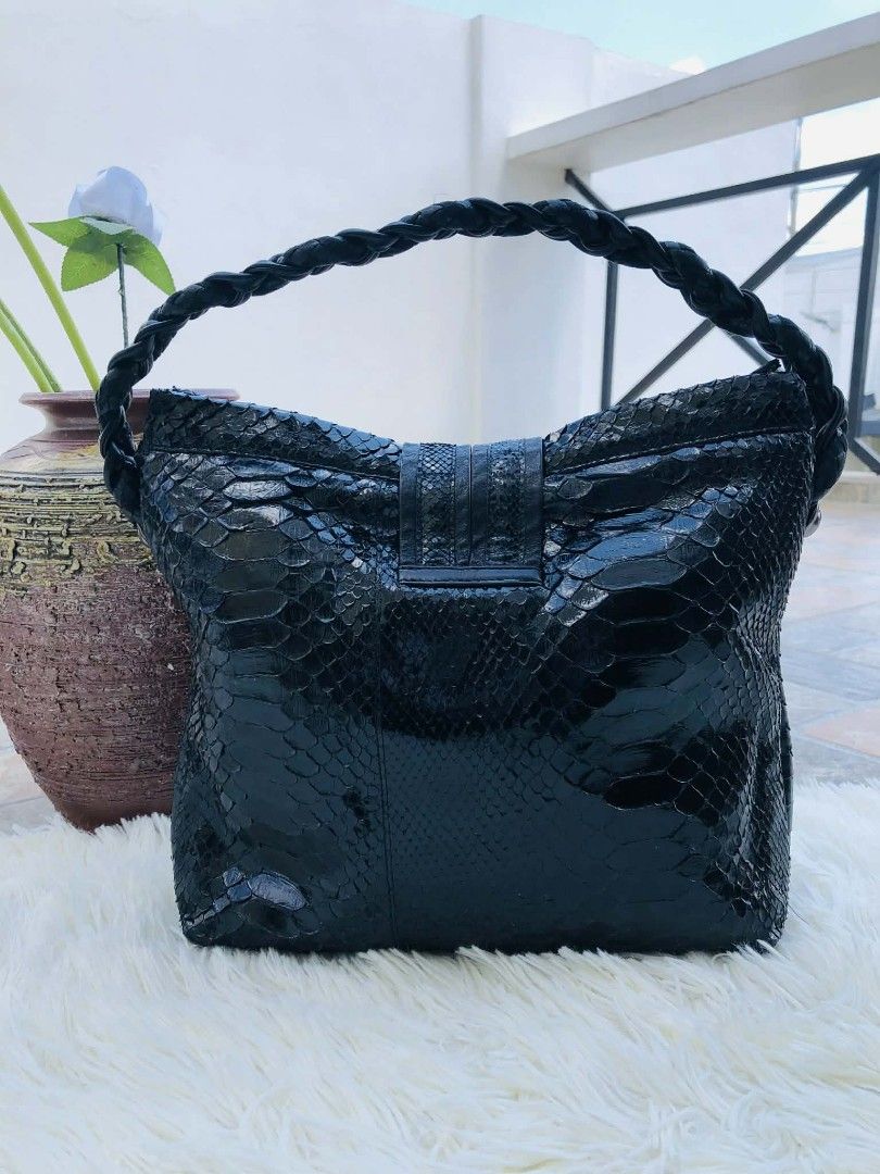 AUTHENTIC TAKECHI JAPAN Genuine Python Snakeskin Hobo Bag - Luxury Exotic Leather (Category: Luxury Bags & Wallets) located in Manila. Submitted by the_quality_archive_ph (Listing ID 1430769183, Image 1). Description: Elevate your collection with this stunning, 100% authentic Takechi Japan hobo bag. Takechi is a premier Japanese luxury brand world-renowned for its exquisite craftsmanship and use of high-grade exotic skins. This piece is a testame