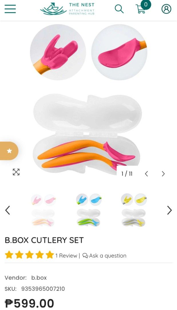 b.box Toddler Cutlery Set - Unused (Category: Weaning & Toddler Feeding) located in San Juan City. Submitted by bennybonanza (Listing ID 1430763810, Image 2). Description: bbox toddler cutlery set with case BRAND NEW UNOPENED color : pink / orange perfect for little hands and mouths Pls manage your expectations, items are all preloved, personally owned. Not ukay. Delivery c/o Buyer. Pickup QC near Opus Mall..