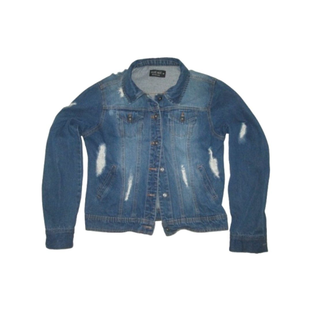 Blue Age Ripped Dark Wash Denim Jacket (Category: Coats, Jackets and Outerwear) located in Santa Rosa. Submitted by bgcoded (Listing ID 1430598699, Image 1). Description: .