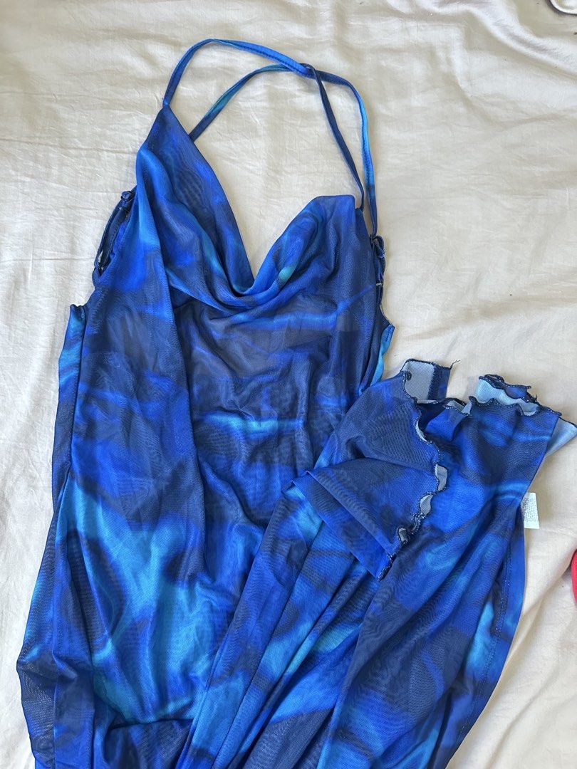 Blue Mesh Dress (Category: Dresses) located in Paranaque City. Submitted by declutterr__ (Listing ID 1430602197, Image 2). Description: .