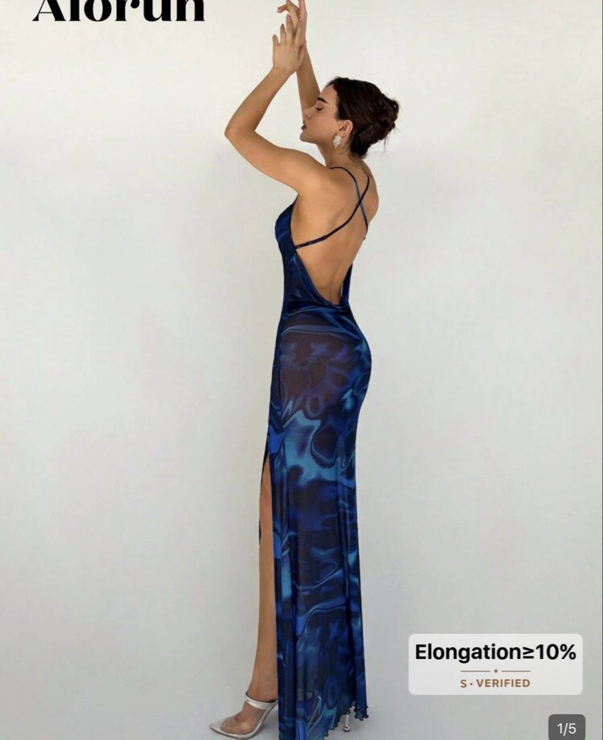 Blue Mesh Dress (Category: Dresses) located in Paranaque City. Submitted by declutterr__ (Listing ID 1430602197, Image 1). Description: .