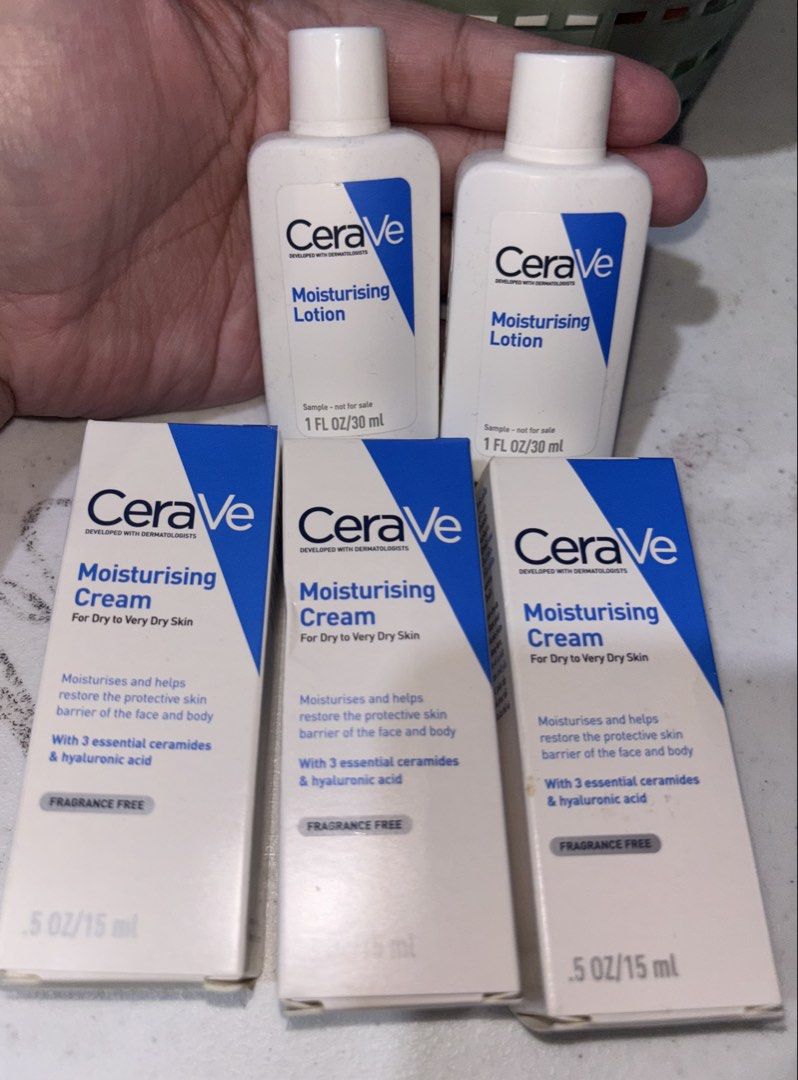 Cerave Lotion Moisturizer minis (Category: Body Care) located in Quezon City. Submitted by violetandstuff (Listing ID 1430769644, Image 1). Description: Sachets - 50 Moisturizer - 150 Lotion - 200.