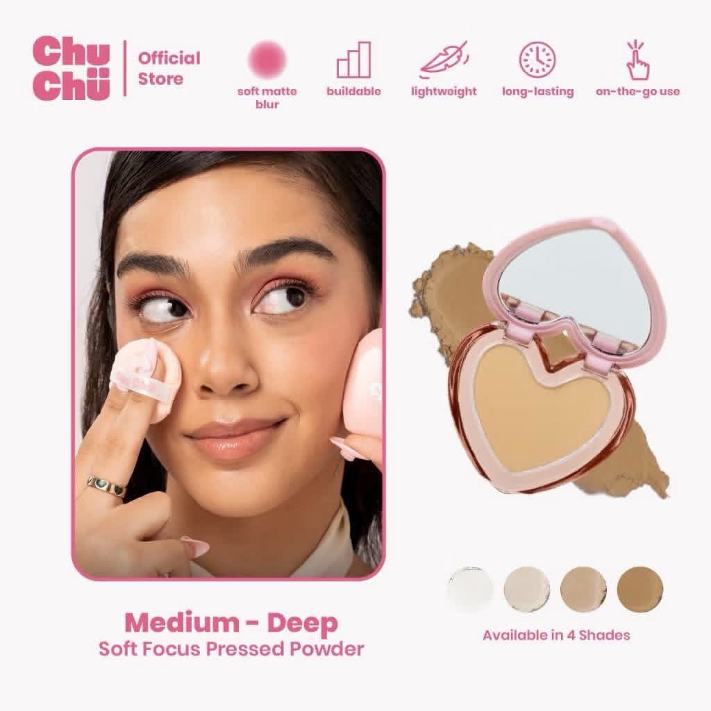 Chu Chu Soft Focus Pressed Powder (Category: Makeup) located in Manila. Submitted by n4thlie (Listing ID 1430602319, Image 2). Description: 250 Bnew sealed .
